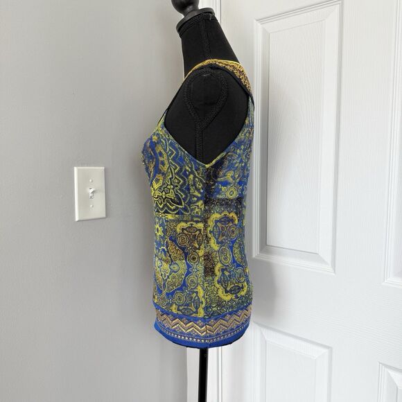 Jean Paul Gaultier Fuzzi Italy Byzantine Sleeveless Top Womens L Abstract Mesh - Picture 6 of 14